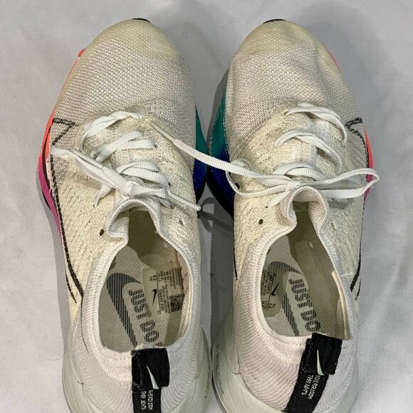 Nike Air Zoom Tempo NEXT% Flyknit White Pink Blue Men’s Running Shoes Size 8.5 - Picture 5 of 13